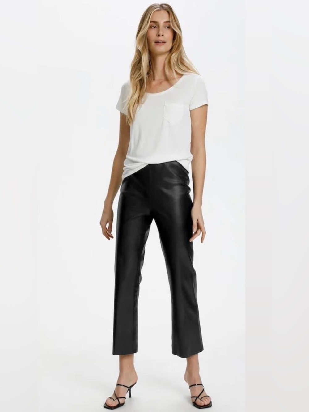 Seductive Pants Cindessa Vegan Leather Pull On Cropped Pamt